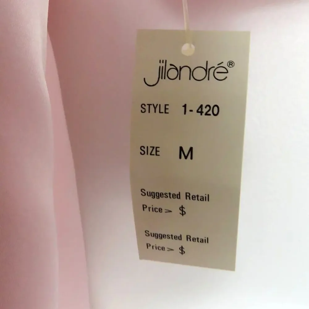 Jilandre 1980s Vintage Pink SatinNightgown Lingerie Medium NWT Deadstock - Picture 5 of 5
